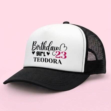 Gepersonaliseerde pet met tekst - Birthday girl