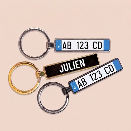Porte-clés personnalisé avec plaque d