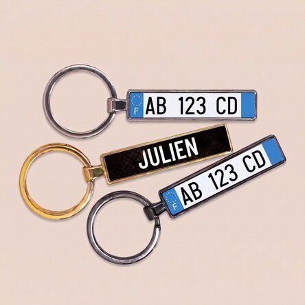 Gepersonaliseerde sleutelhanger met Frans kenteken
