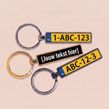 Gepersonaliseerde sleutelhanger met Nederlands kenteken