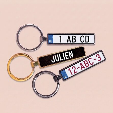 Gepersonaliseerde sleutelhanger met Belgisch kenteken