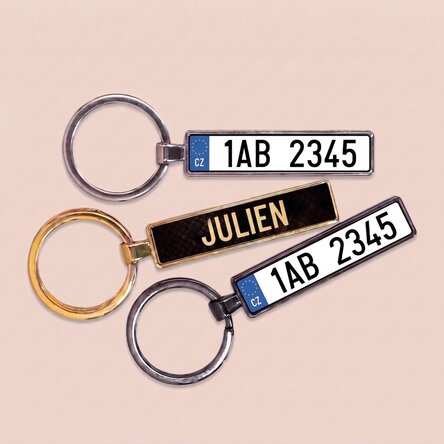 Gepersonaliseerde sleutelhanger met Tsjechisch kenteken