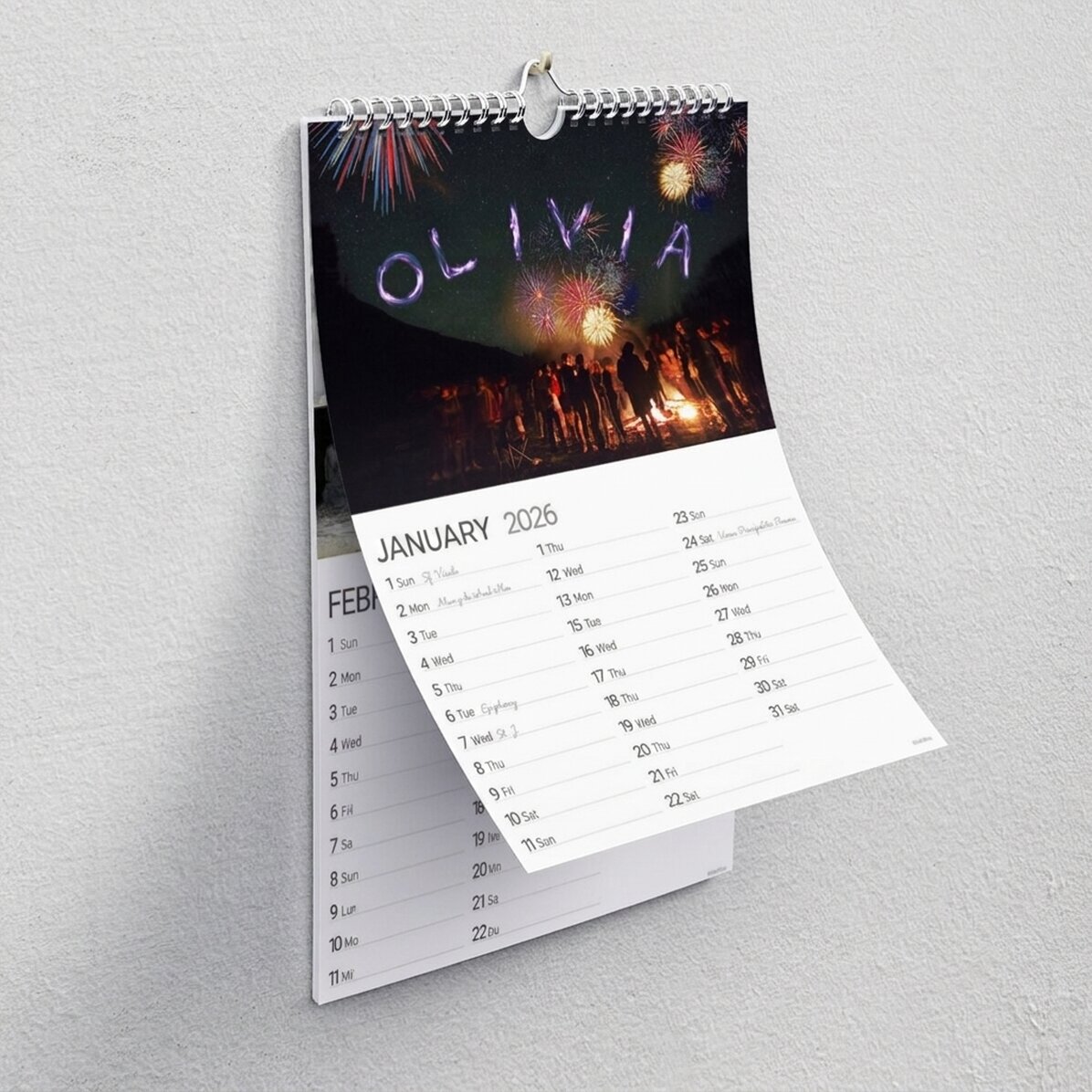 Gepersonaliseerde kalender – eerste editie
