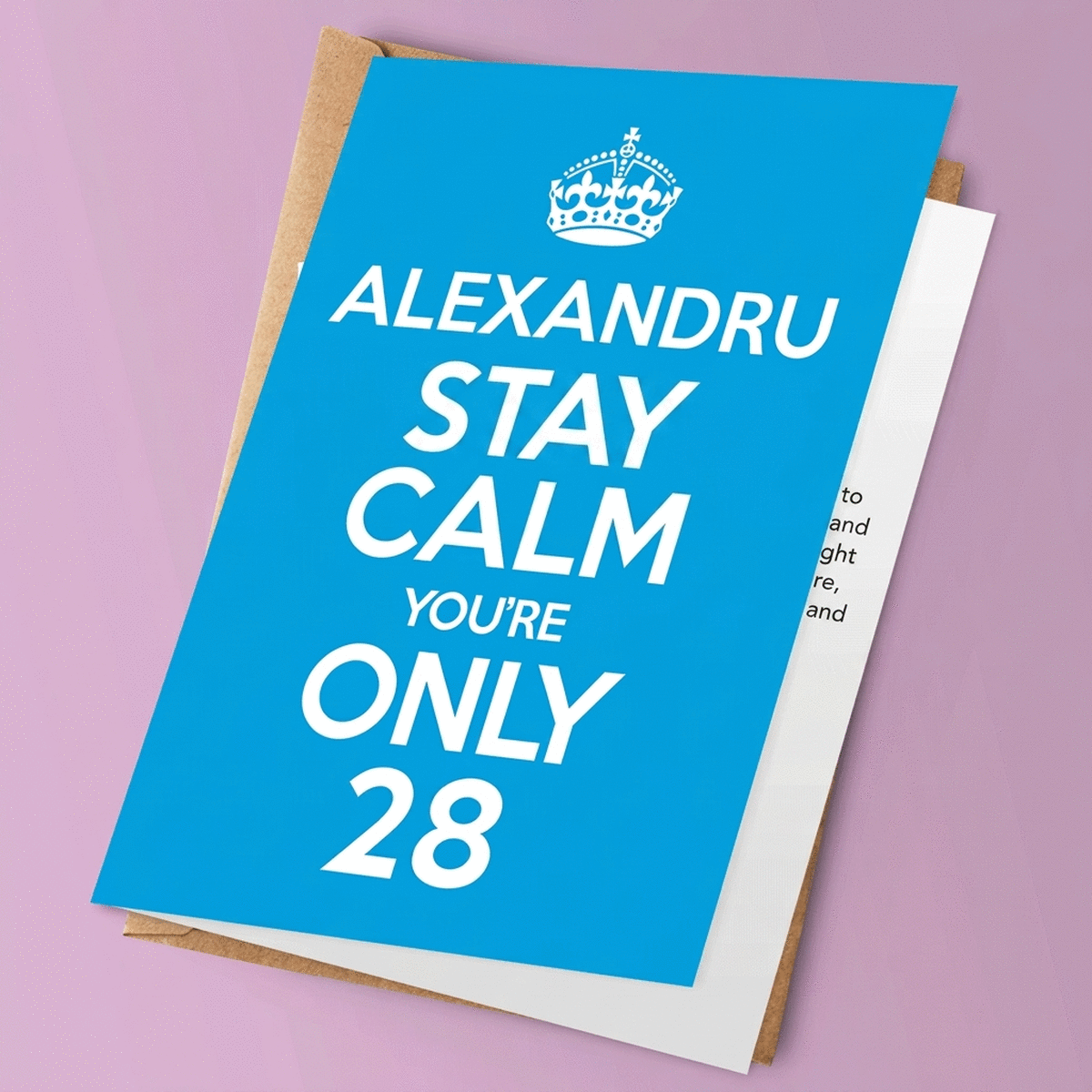 Carte de vœux personnalisée - KEEP CALM