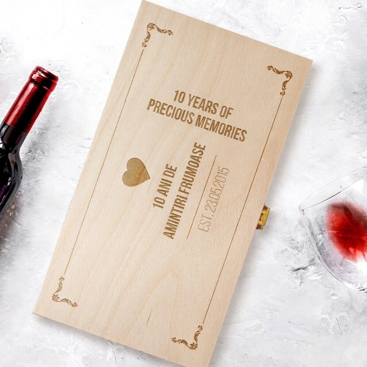 Coffret à vin personnalisé pour deux bouteilles - Years Of Memories