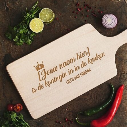 Op maat gemaakte snijplank - Queen Of The Kitchen