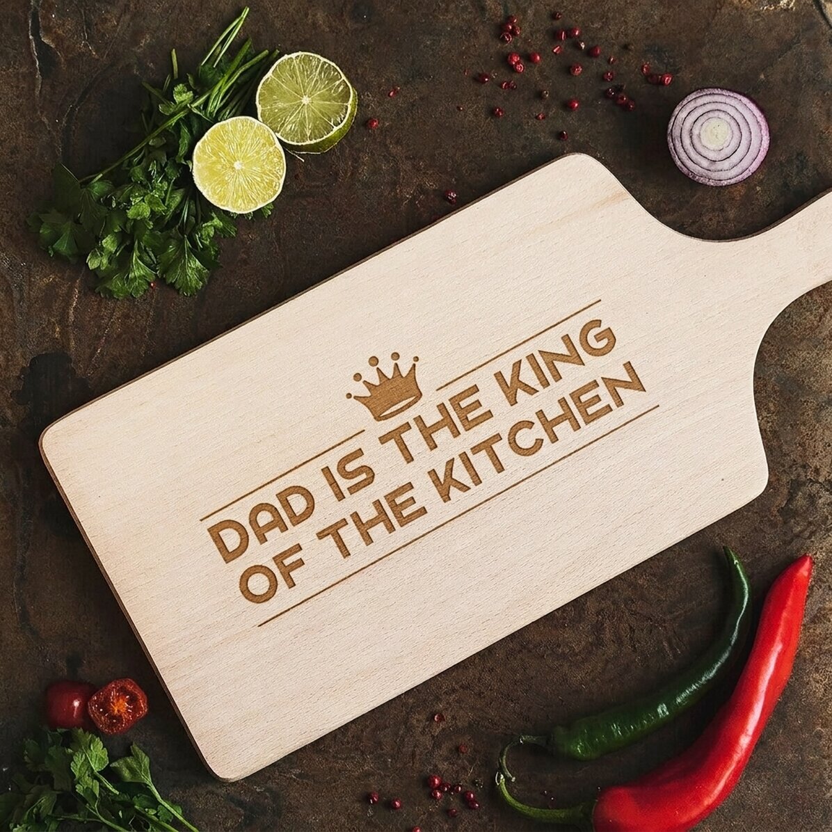Op maat gemaakte snijplank - The King Of The Kitchen