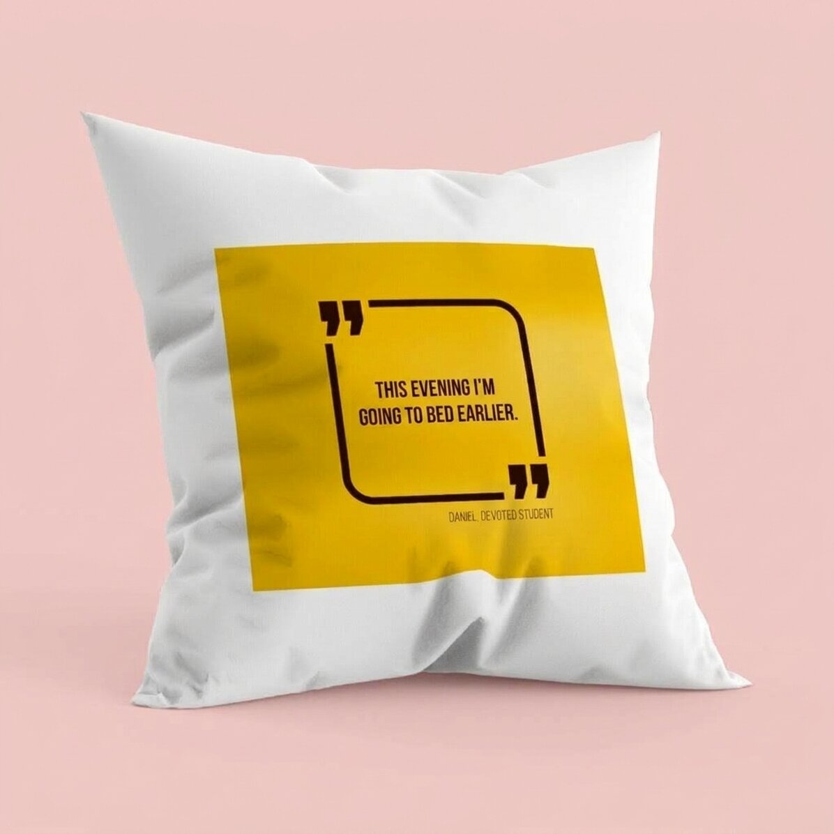 Coussin personnalisé avec une citation