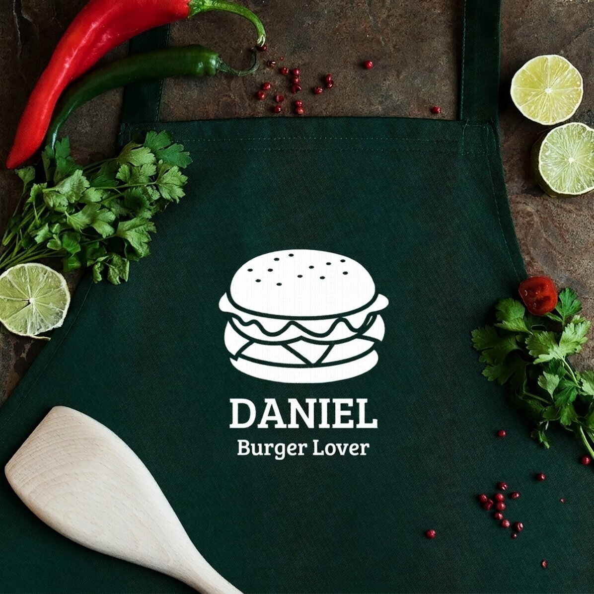 Tablier personnalisé - Amateur de burgers