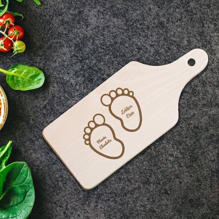 Gepersonaliseerde mini-snijplank - Babyvingerafdruk