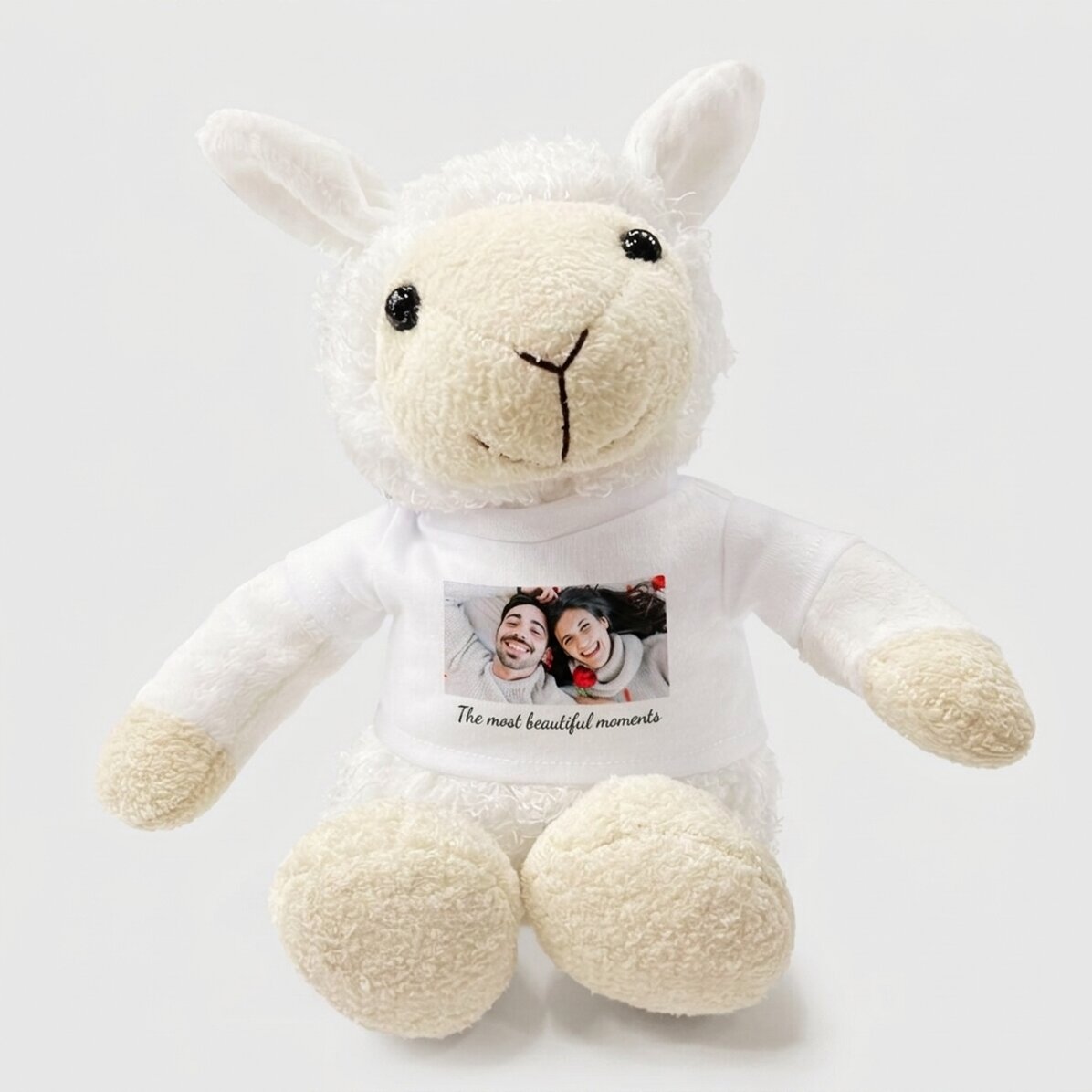 Mouton personnalisé avec une photo et un texte