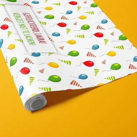Gepersonaliseerd cadeaupapier - verjaardagsontwerp