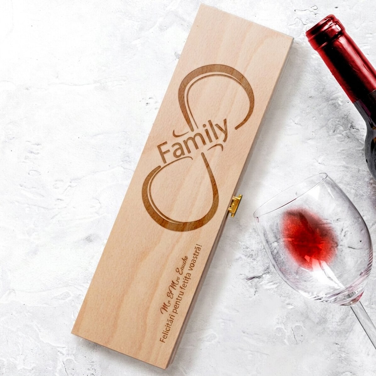 Gepersonaliseerde wijnkist - Infinite Family