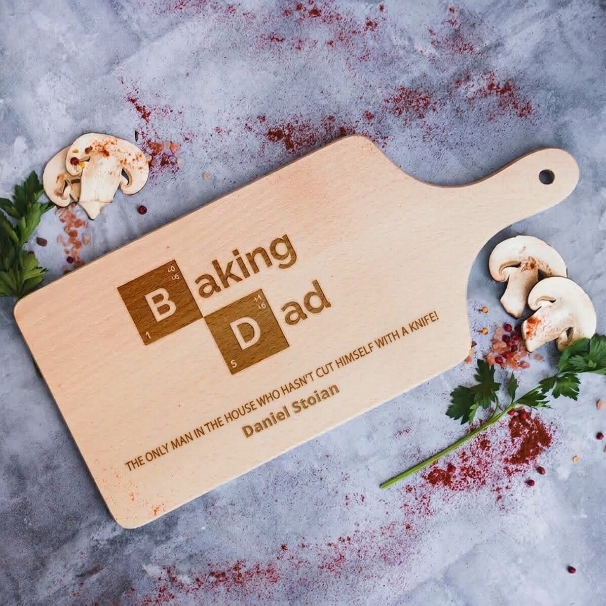 Planche à découper personnalisée - Baking Person