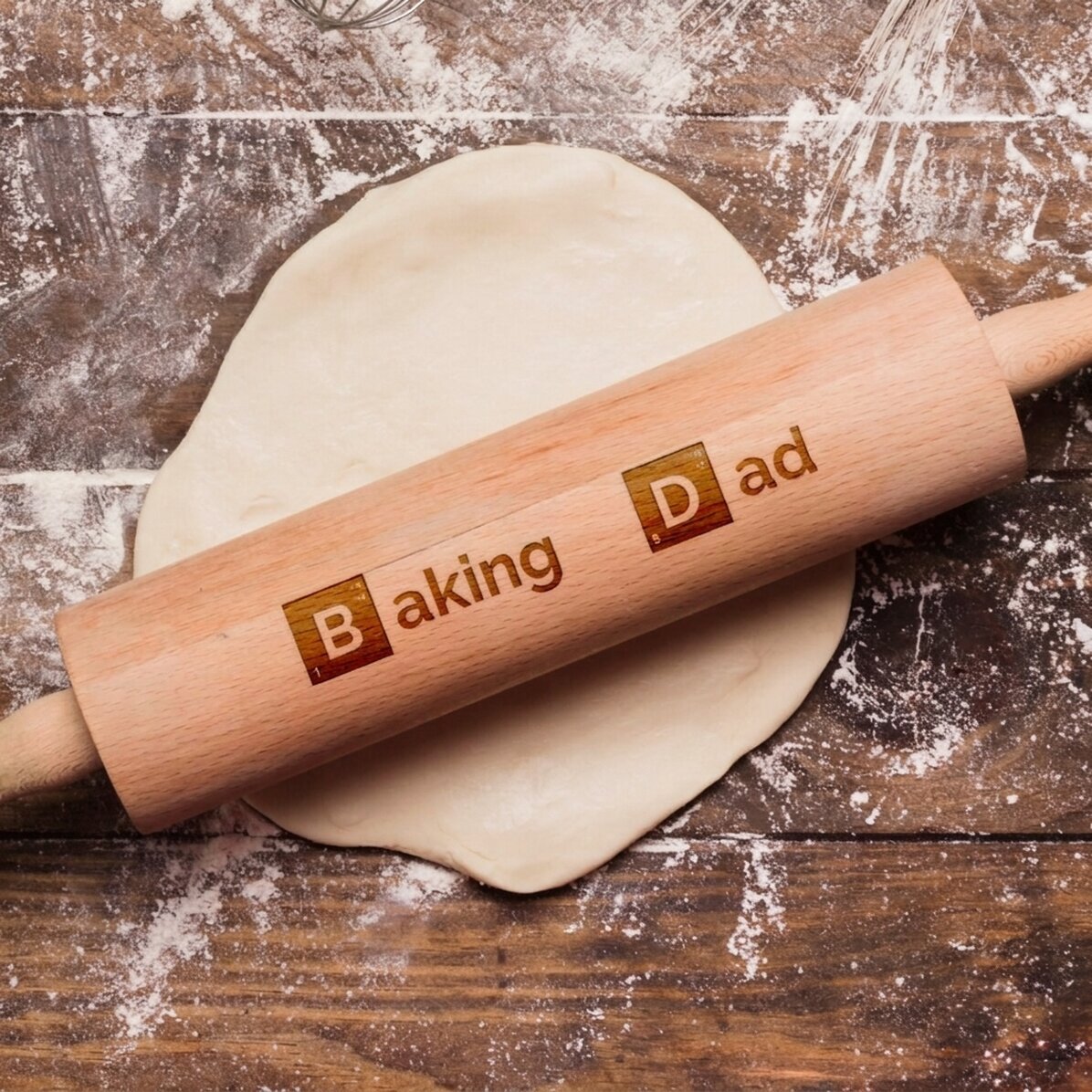 Op maat gemaakte houten deegroller - Baking Person
