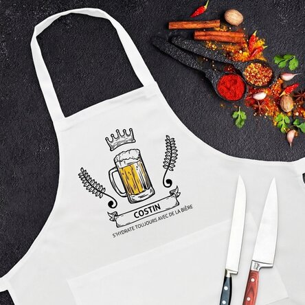 Tablier personnalisé - King Of The Beer