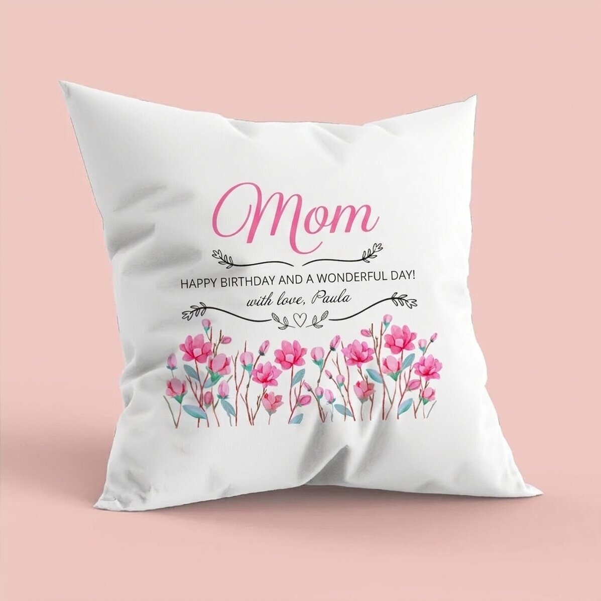 Gepersonaliseerd kussen met tekst - Mama