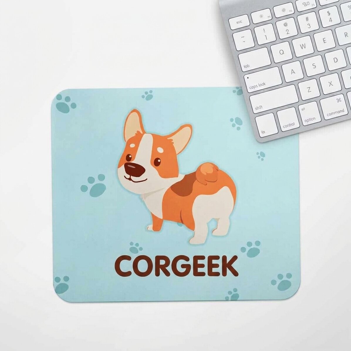 Tapis de souris personnalisé avec texte - Corgeek