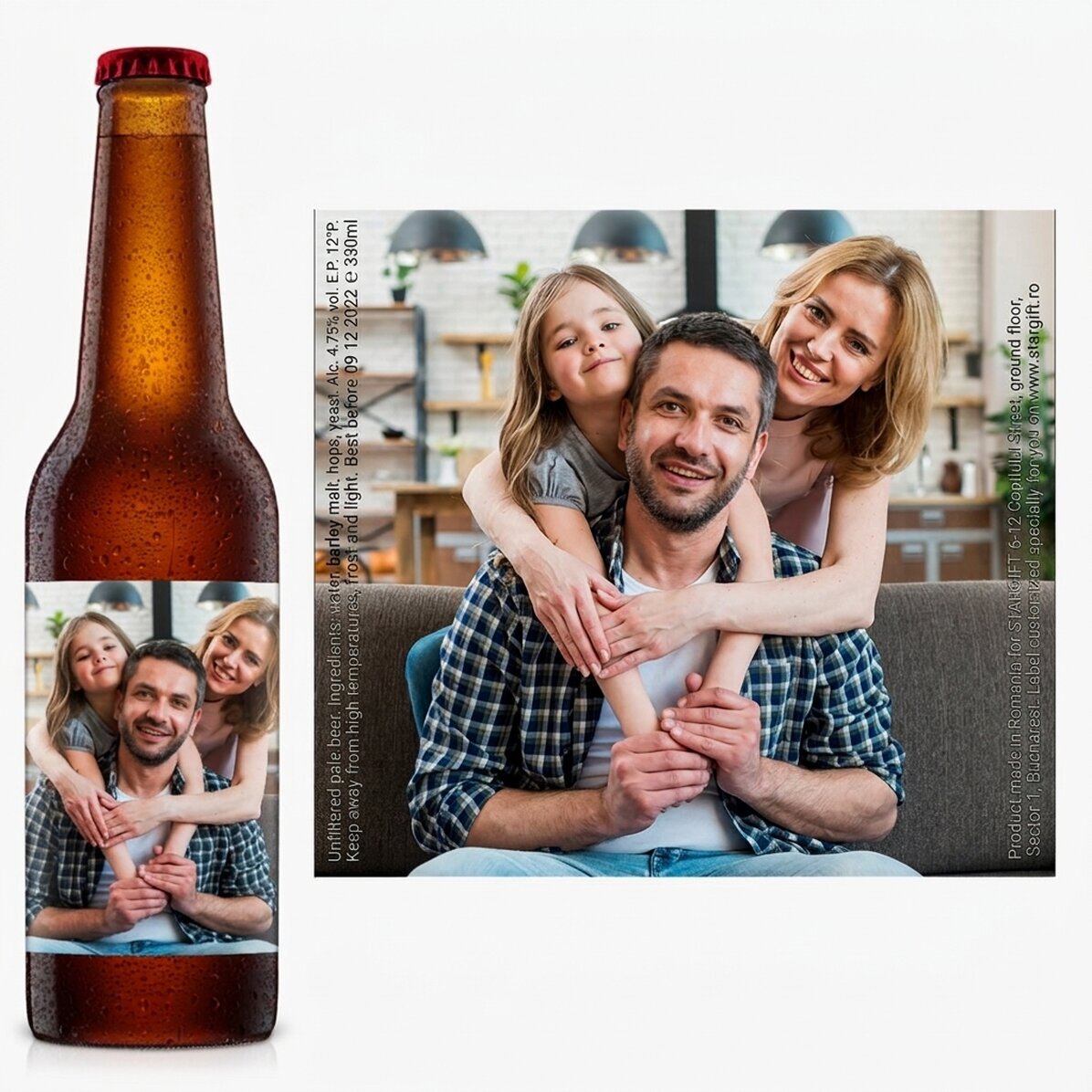 Bier met eigen foto