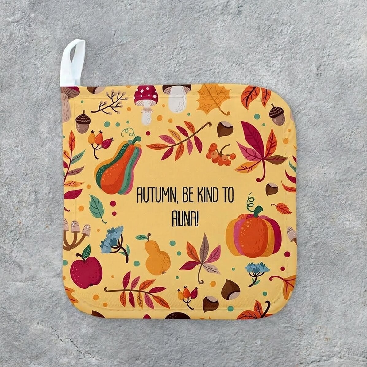 Dessous-de-plat personnalisé avec inscription - Bon automne
