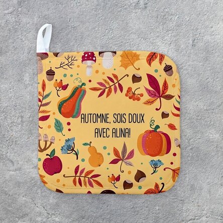 Dessous-de-plat personnalisé avec inscription - Bon automne