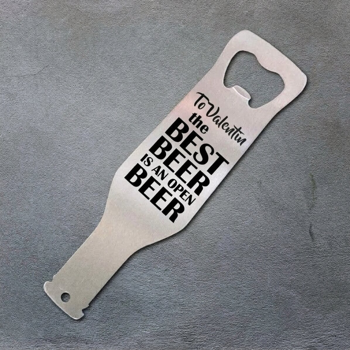 Gepersonaliseerde bieropener - Het beste bier is een geopend biertje