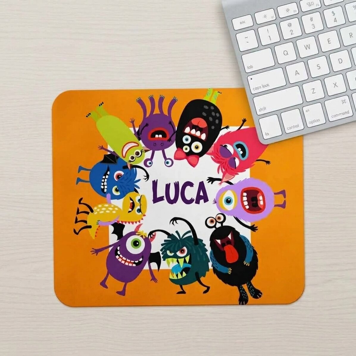 Tapis de souris personnalisé avec texte - modèle Halloween