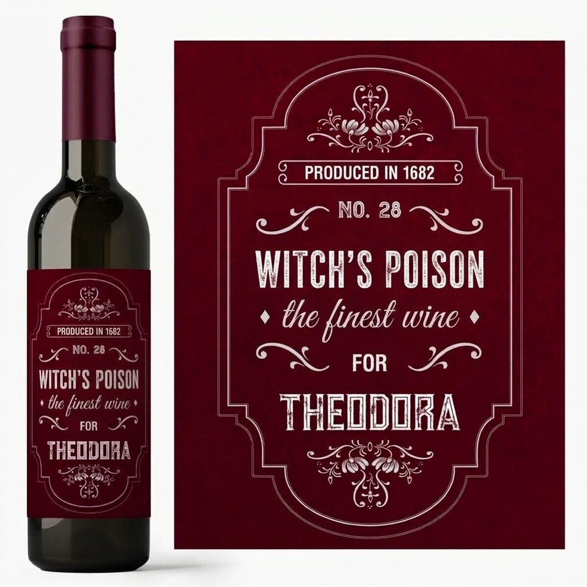 Vin personnalisé avec un texte - Le poison de la sorcière