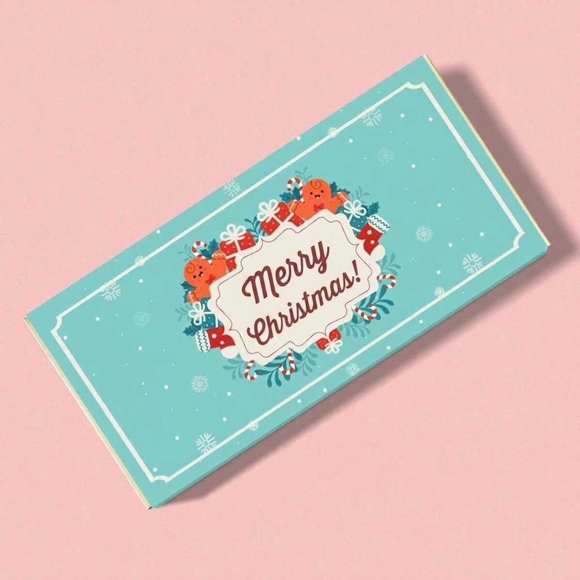 Chocolat personnalisé avec un message pour Noël - Gingerbread