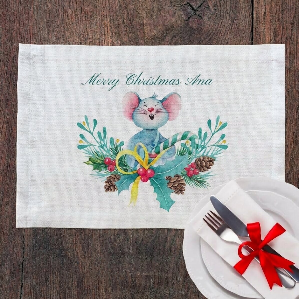 Gepersonaliseerde bordhouder - Mice