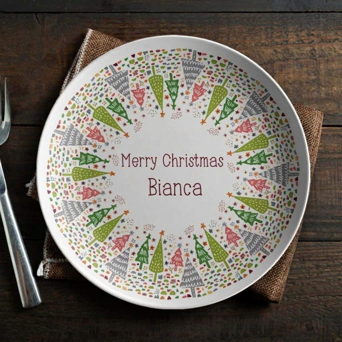 Gepersonaliseerd bord met tekst - Kerstmis
