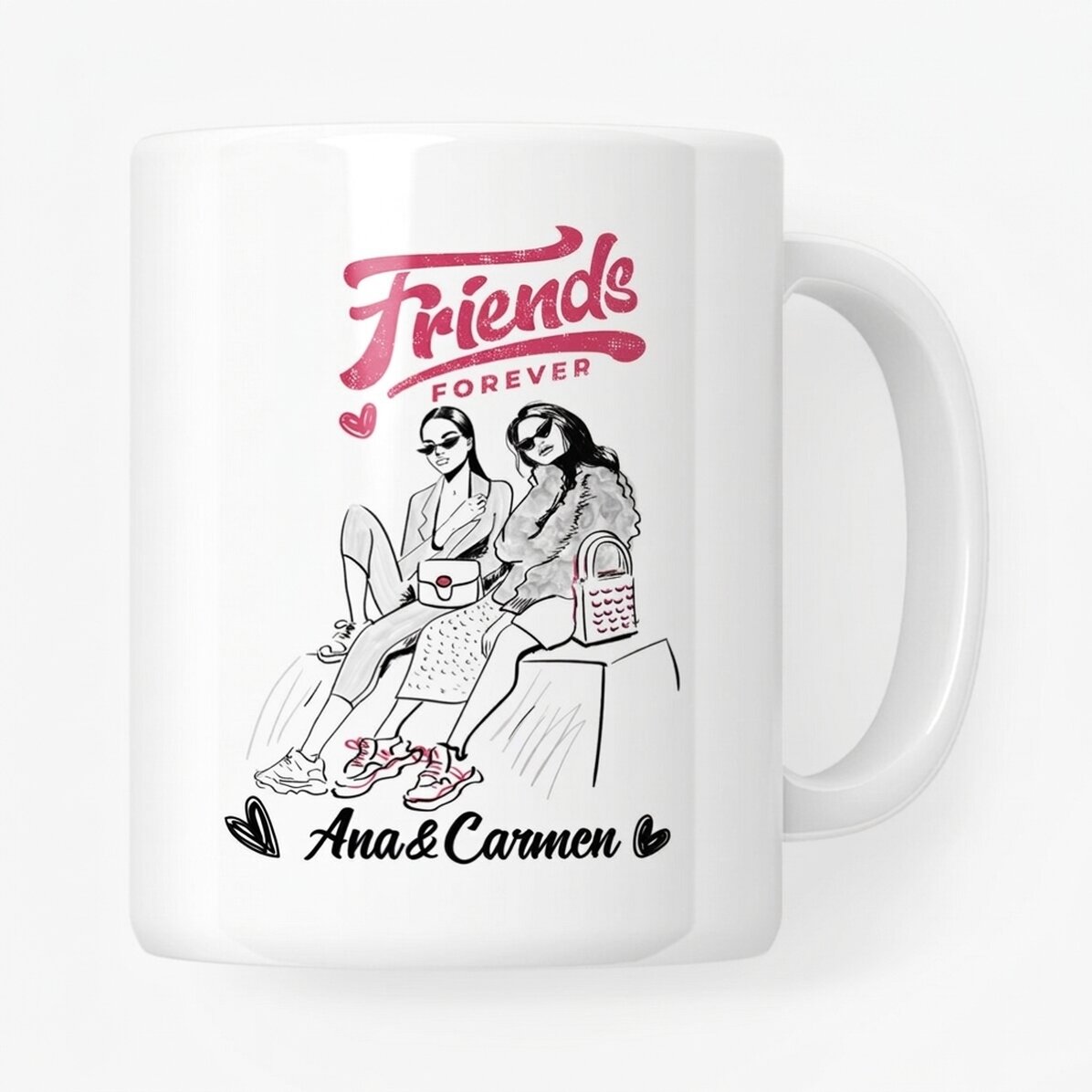 Tasse personnalisée avec inscription - Meilleurs amis