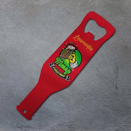Gepersonaliseerde bieropener - Merry Christmas
