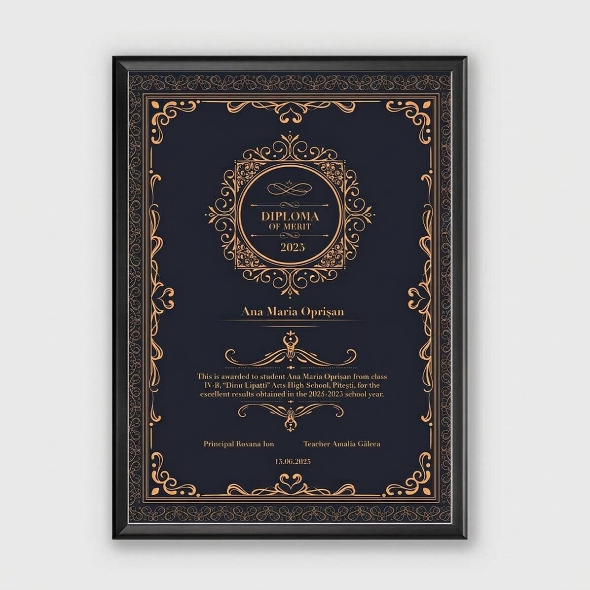 Gepersonaliseerd schilderij - Diploma