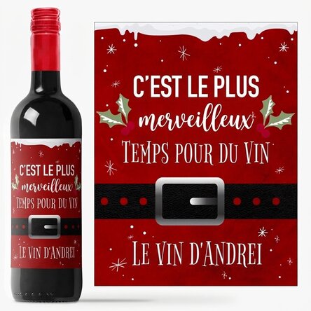 Vin personnalisé avec inscription - « Most wonderful time »
