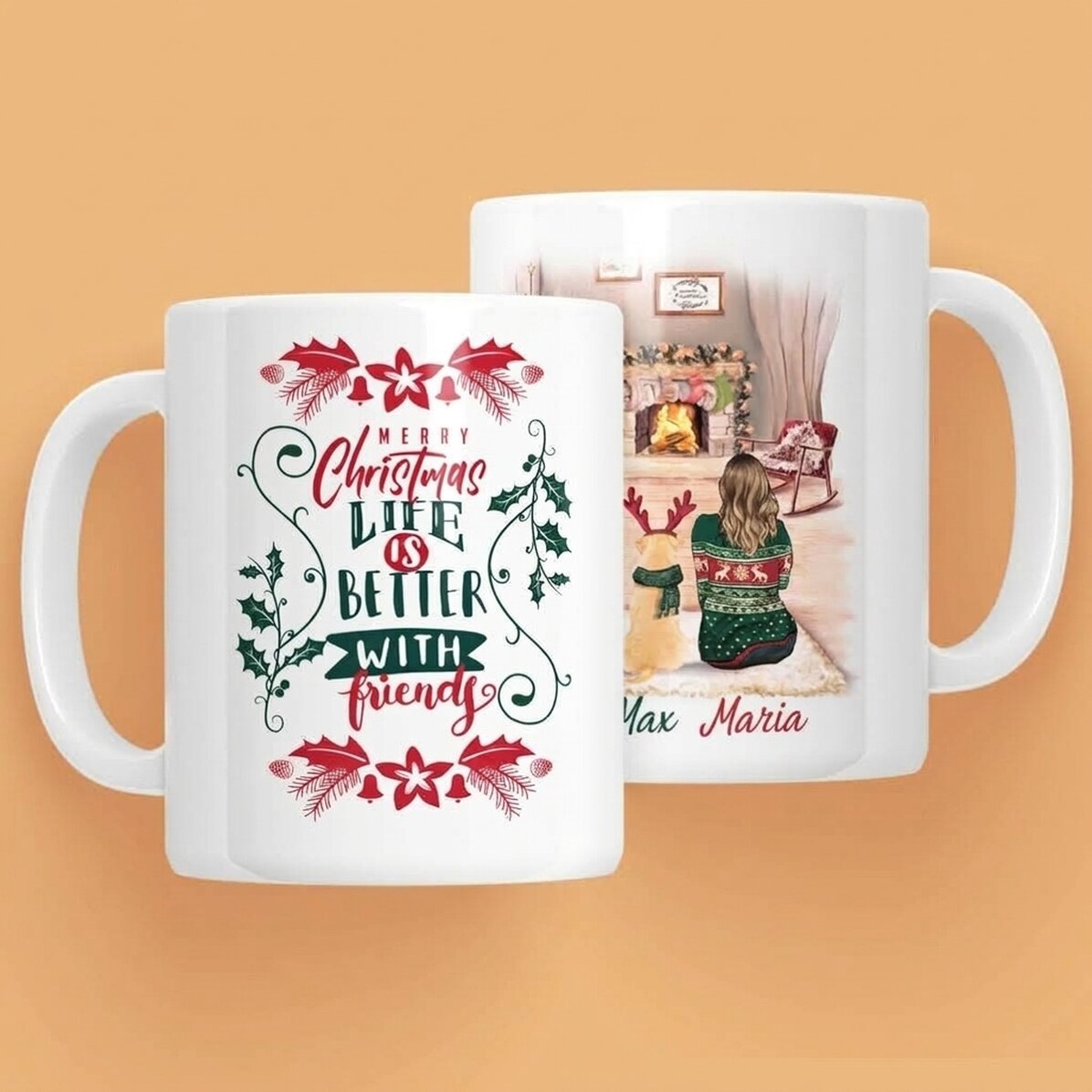 Gepersonaliseerde mok met tekst - Winter