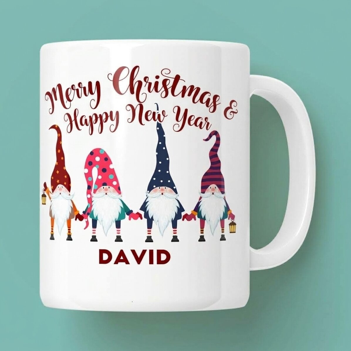 Tasse personnalisée avec inscription - « Santa is coming »