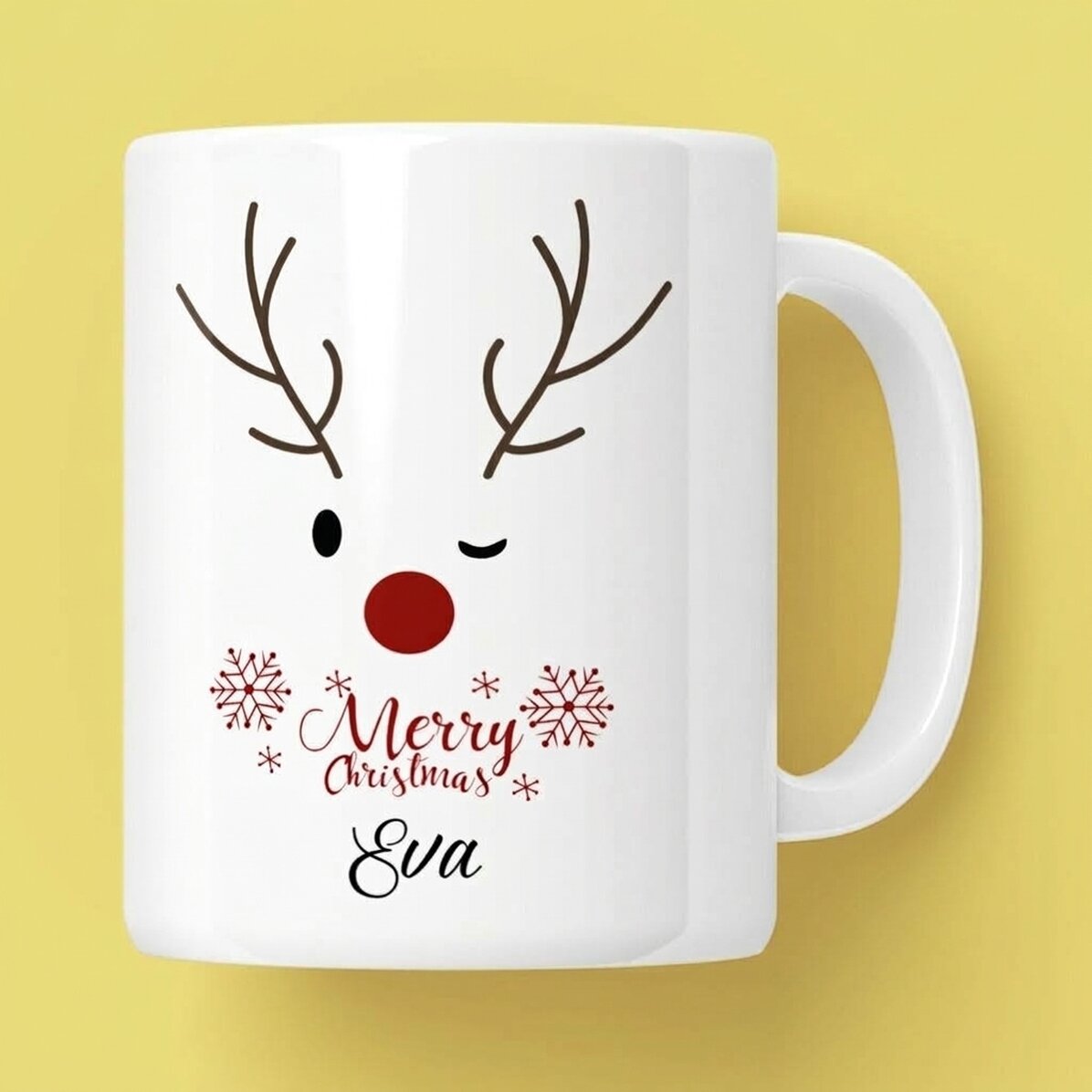 Tasse personnalisée avec texte - Renne