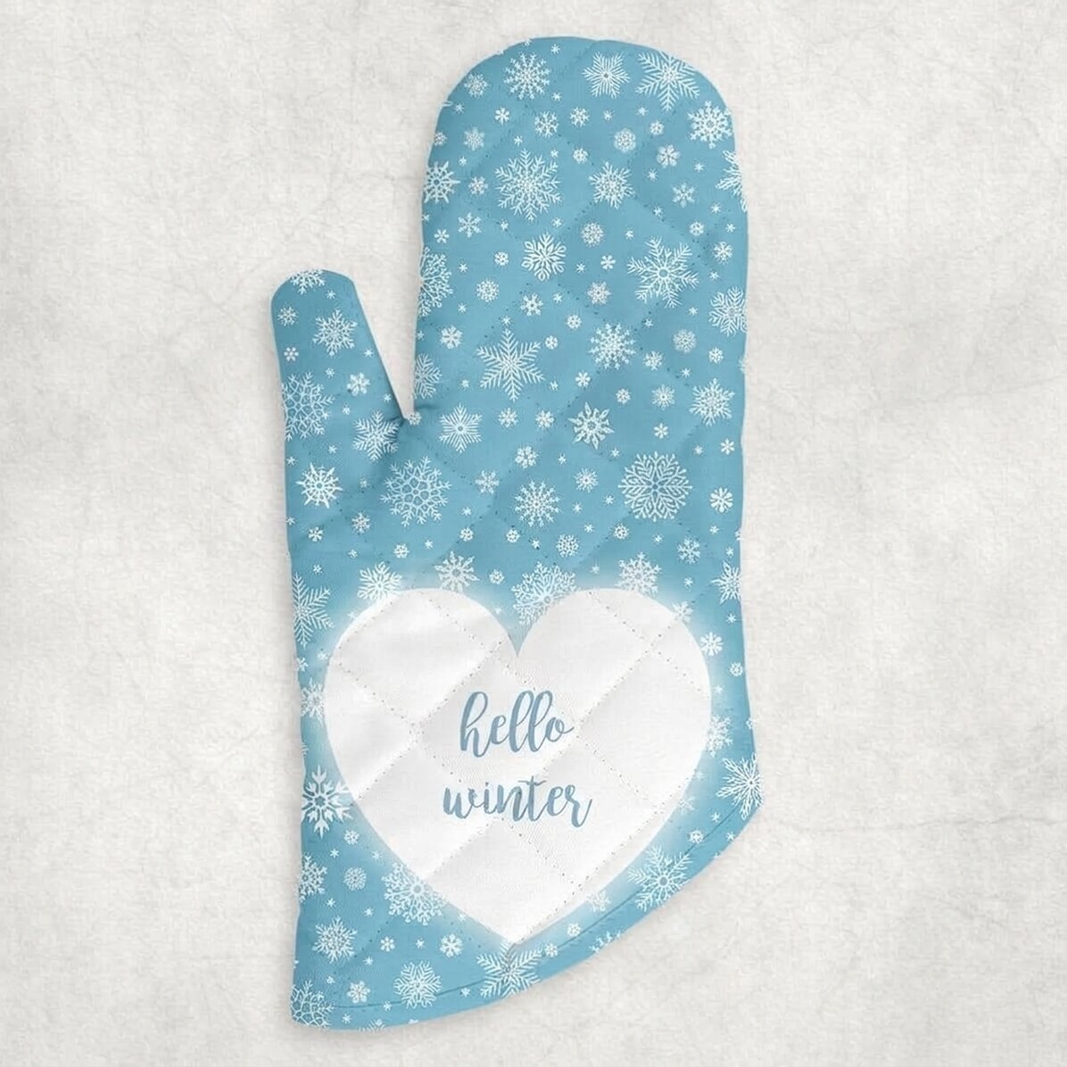 Gant de cuisine personnalisé avec inscription - Hello Winter