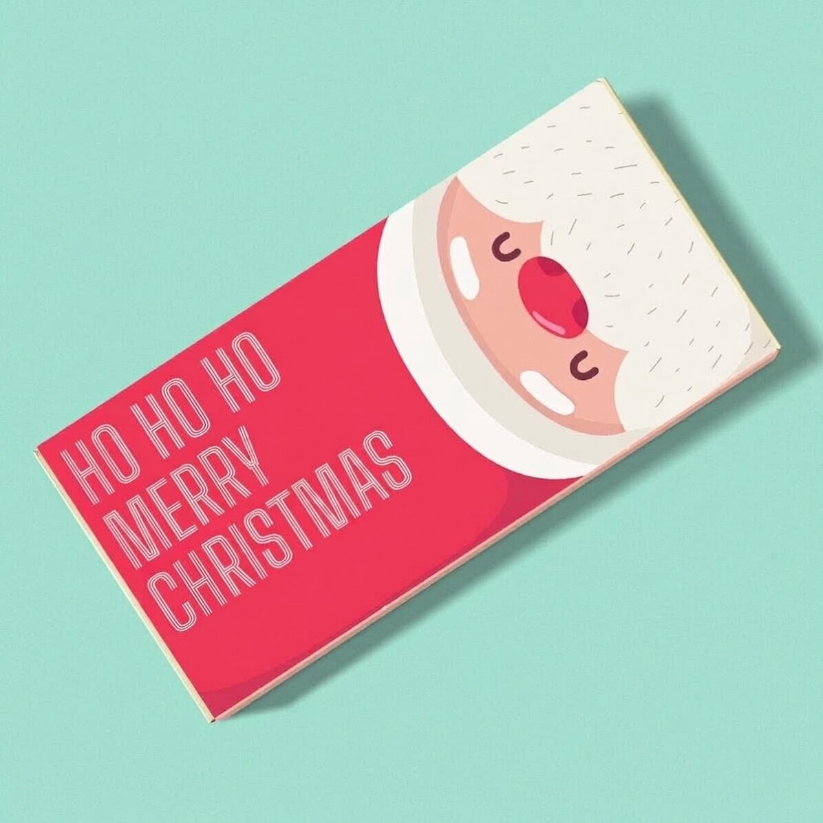 Chocolat personnalisé avec un message pour Noël - Ho Ho Ho