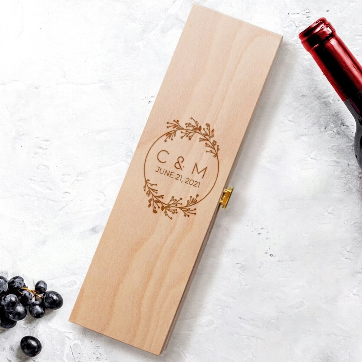 Caisse de vin personnalisée - Mariage