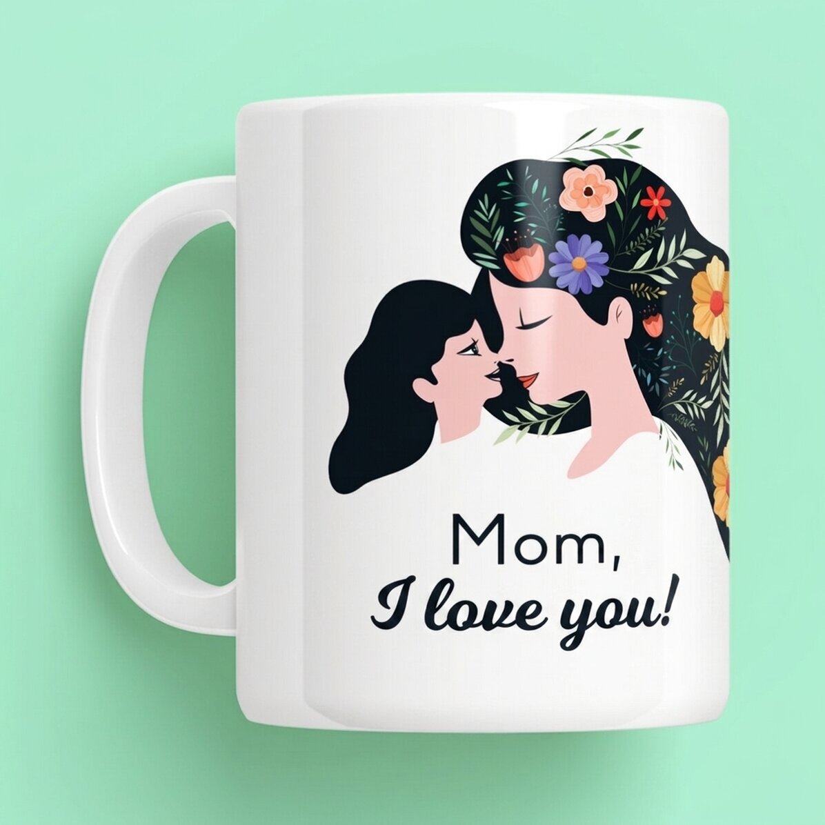 Gepersonaliseerde mok met tekst - Mama, ik hou van je!