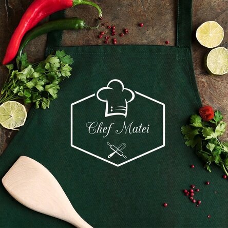 Gepersonaliseerd schort met tekst - Chef