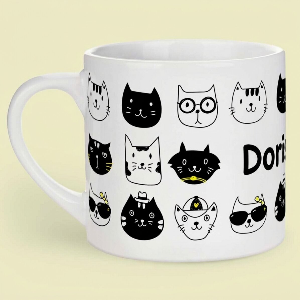 Gepersonaliseerde kinderbeker met tekst - Cats