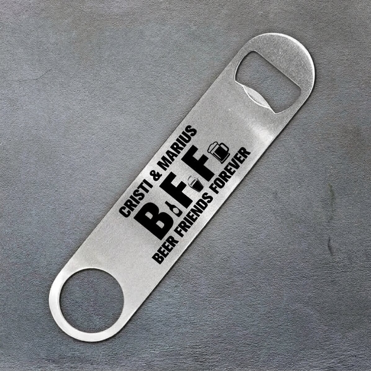 Gepersonaliseerde bieropener met tekst - BFF