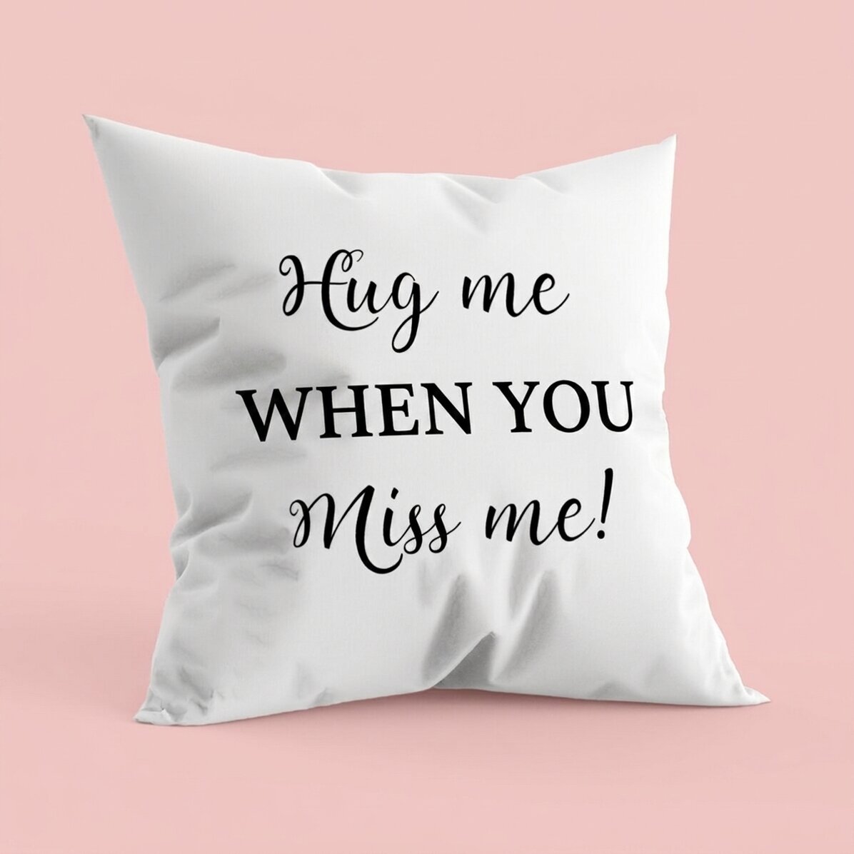 Gepersonaliseerd kussen met tekst - Hug me
