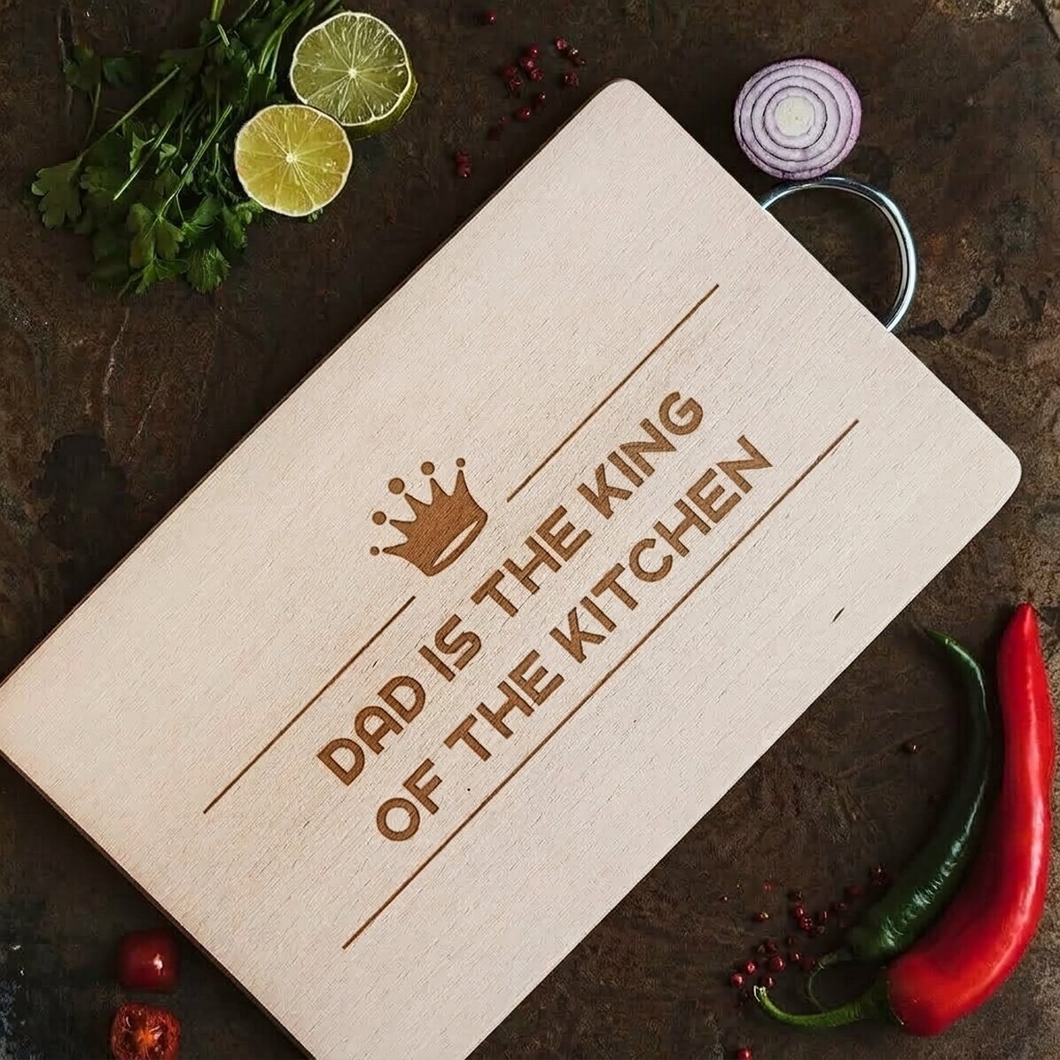 Planche à découper personnalisée - The King Of The Kitchen