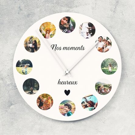 Montre personnalisée avec 12 photos - Nos moments