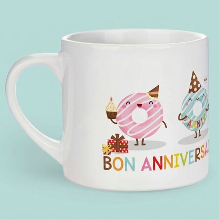 Tasse personnalisée pour enfants avec inscription - Donuts