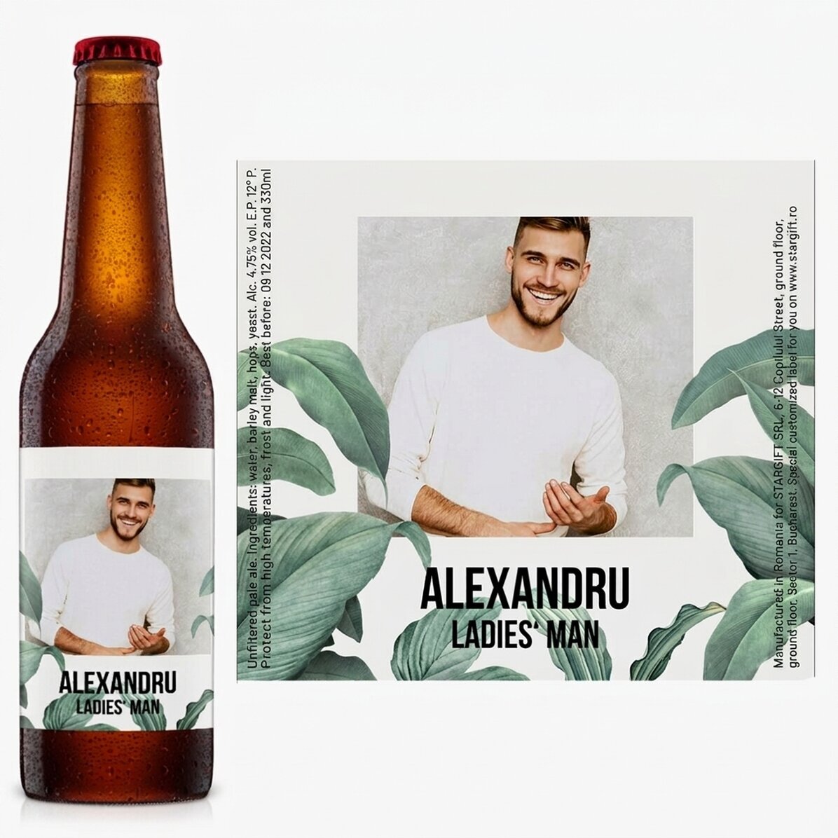 Bier met eigen foto en tekst - Folliage